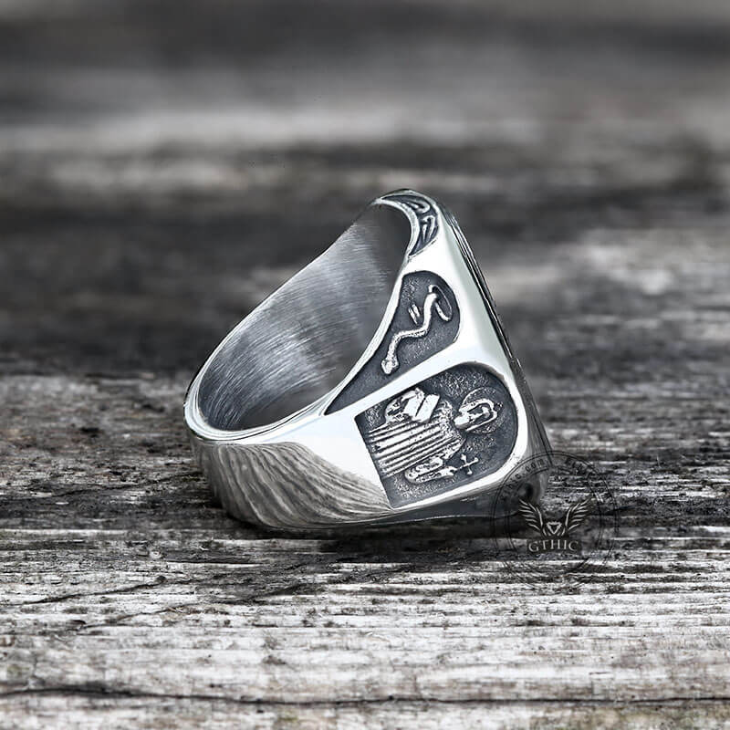 St. Benedict Medal Stainless Steel Christian Ring