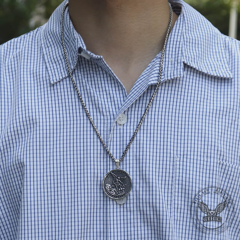 St. Michael Archangel Stainless Steel Pendant