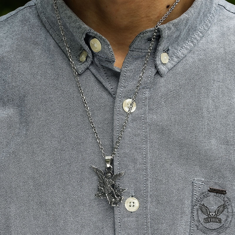 St. Michael Archangel Stainless Steel Religion Pendant