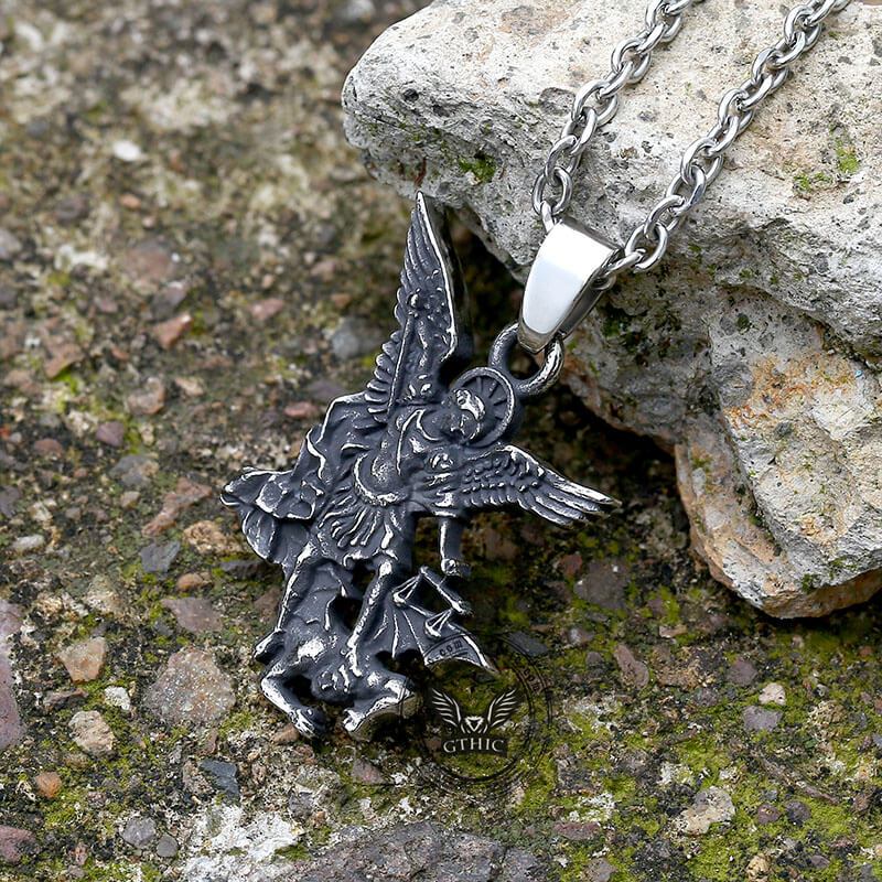 St. Michael Archangel Stainless Steel Religion Pendant