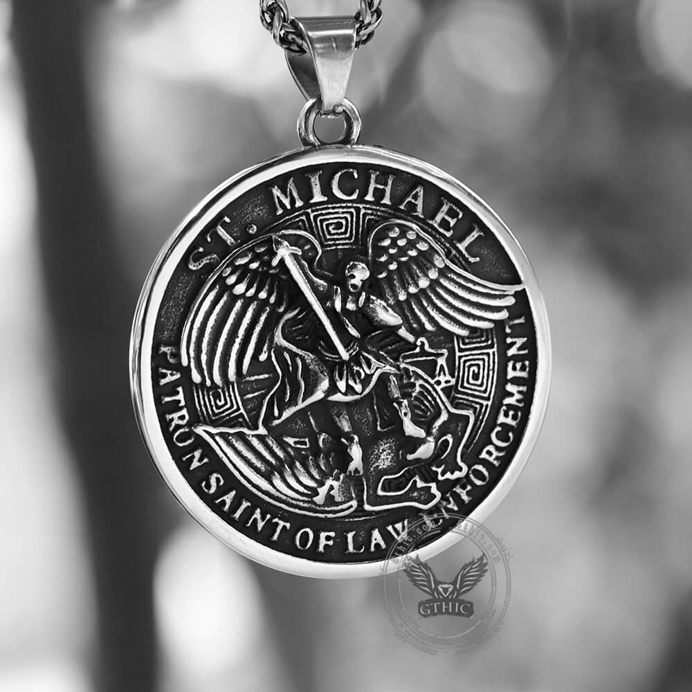 St. Michael Stainless Steel Pendant