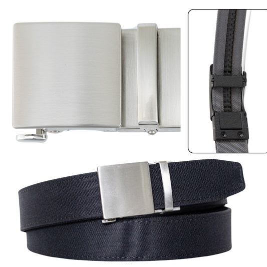 2ND AMEN Gun Belt - Ratchet Track Buckle - Stainless Steel