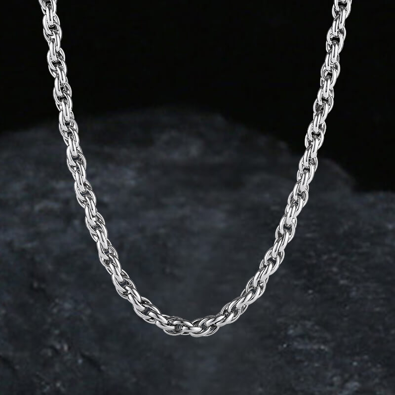 Stainless Steel Twist Chain Necklace