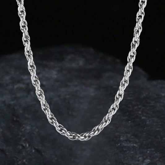 Stainless Steel Twist Chain Necklace