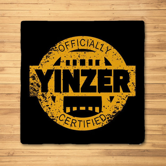 Stamped Certified Yinzer Ceramic Drink Coaster
