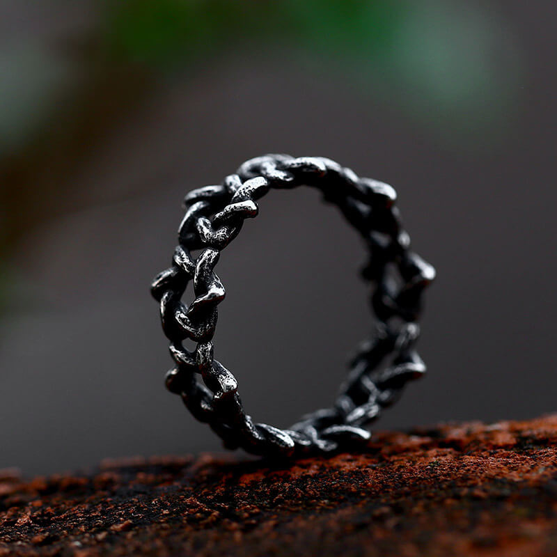 Star Of David Stainless Steel Band Ring