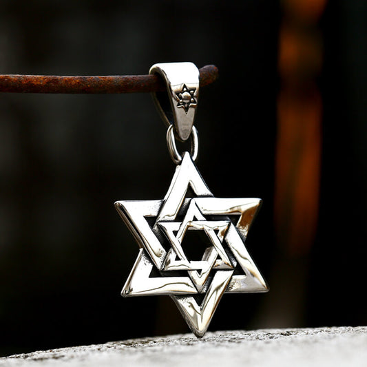 Star of David Stainless Steel Pendant
