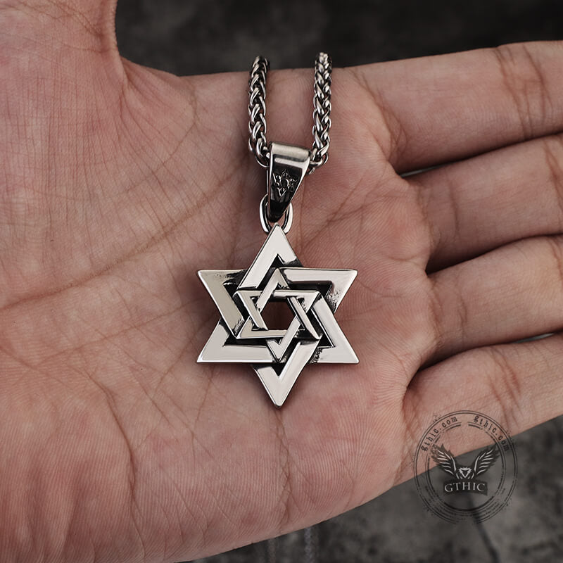 Star of David Stainless Steel Pendant