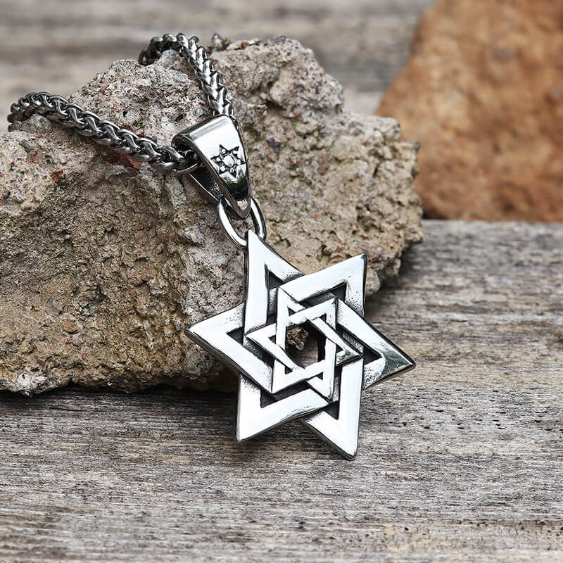 Star of David Stainless Steel Pendant