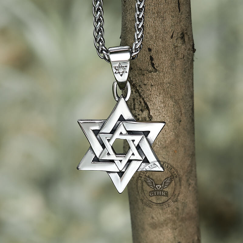 Star of David Stainless Steel Pendant