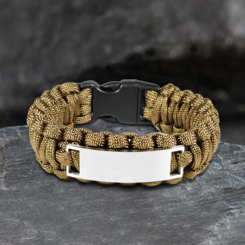 Star Of Life Stainless Steel Paracord Bracelet