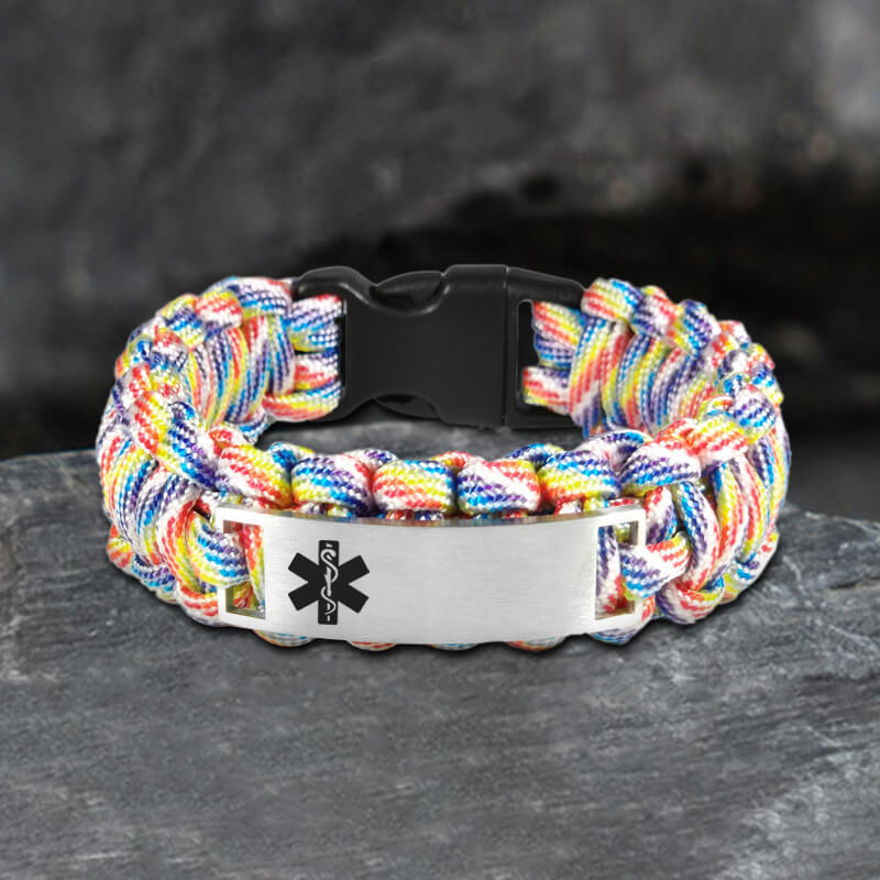 Star Of Life Stainless Steel Paracord Bracelet