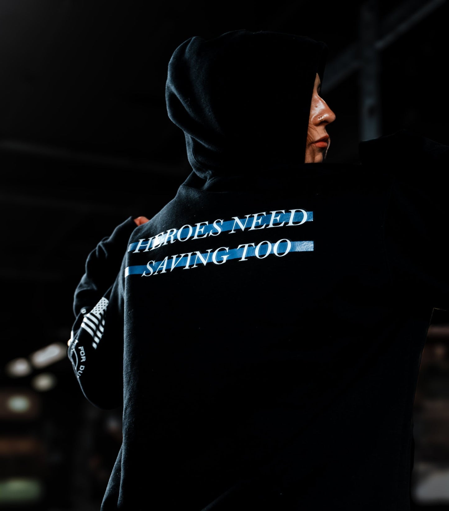 Stigma-Breaking Hoodie- Blue Line