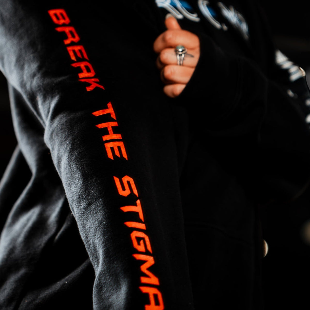 Stigma-Breaking Hoodie - Blue Line