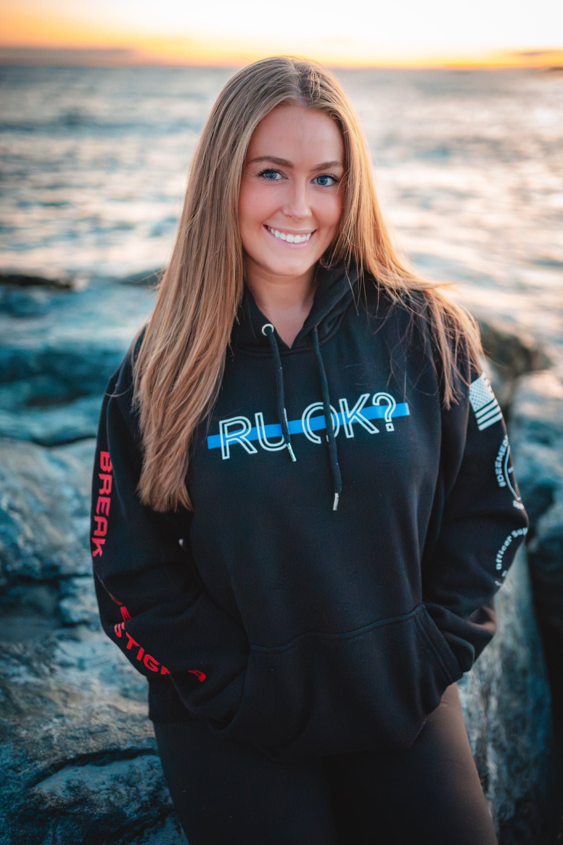 Stigma-Breaking Hoodie- Blue Line