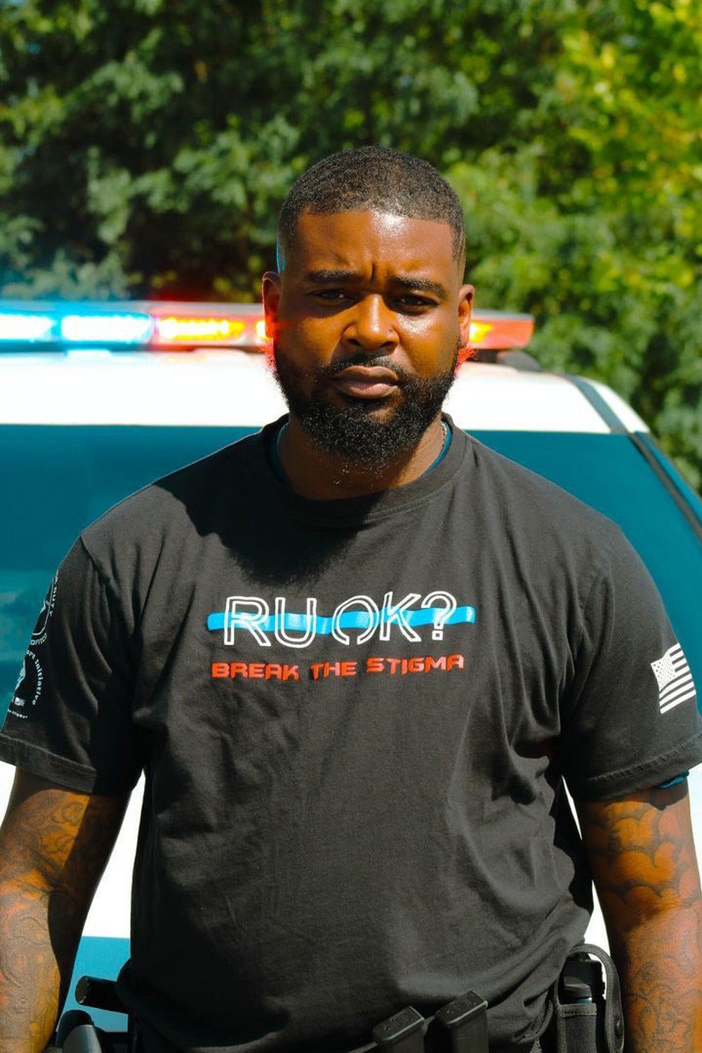 Stigma-Breaking Unisex Tee- Blue Line