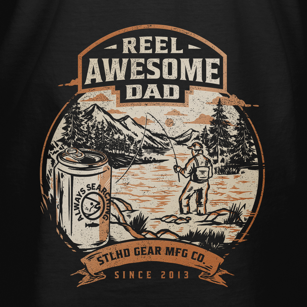 STLHD Men’s Reel Awesome Dad Tee 2026
