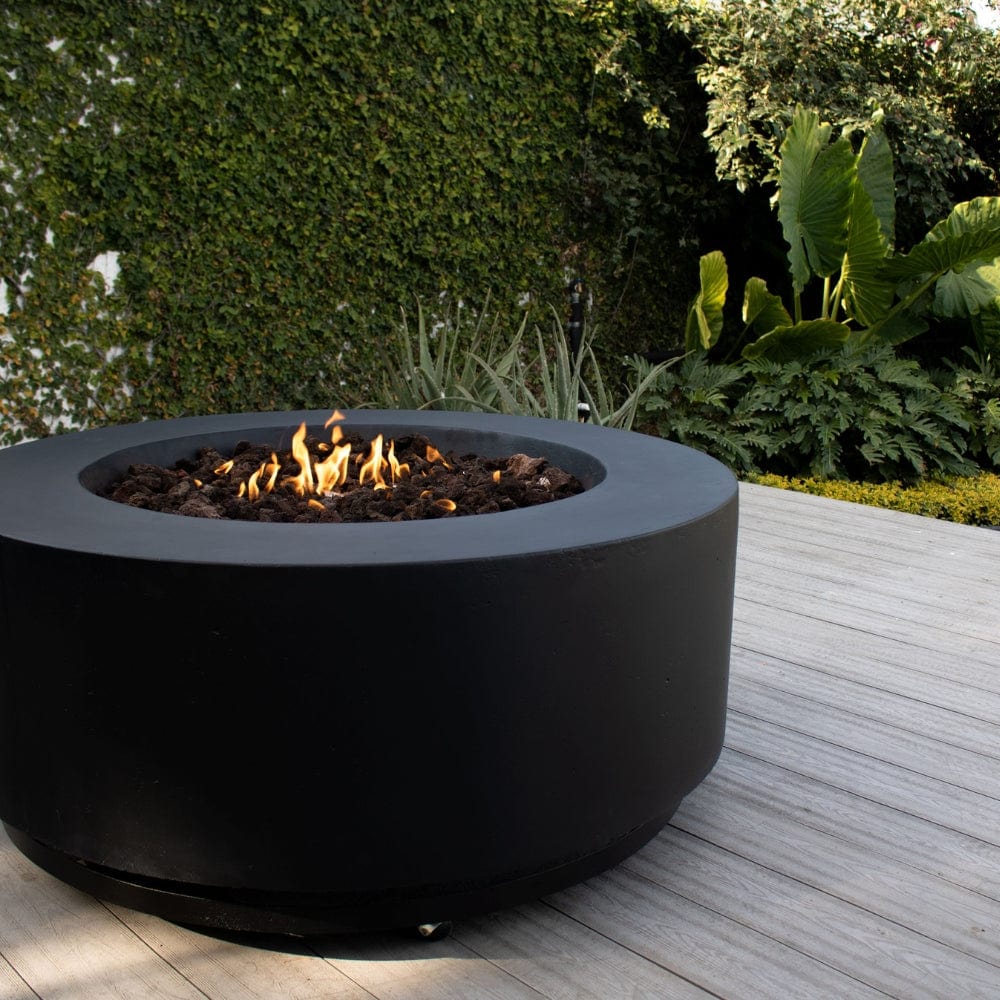 Stonelum Coliseo 01 47-Inch Round Concrete Gas Fire Pit