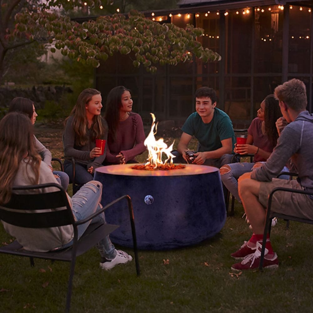 Stonelum Indiana 01 47-Inch Round Concrete Gas Fire Pit Table