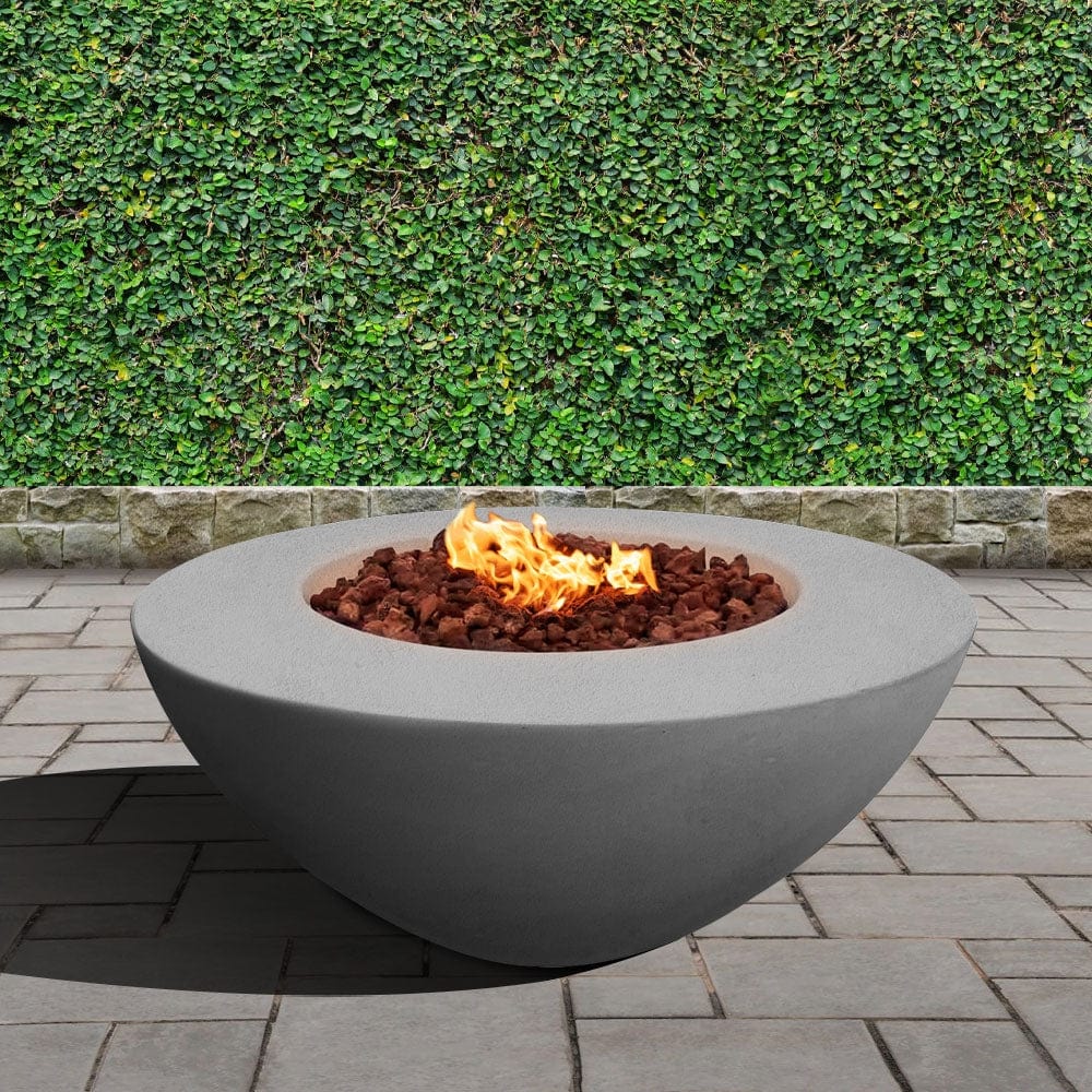 Stonelum Venecia 03 42-Inch Round Concrete Gas Fire Bowl