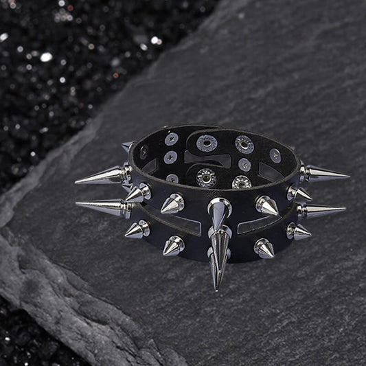Studded Punk Leather Rivet Bracelet