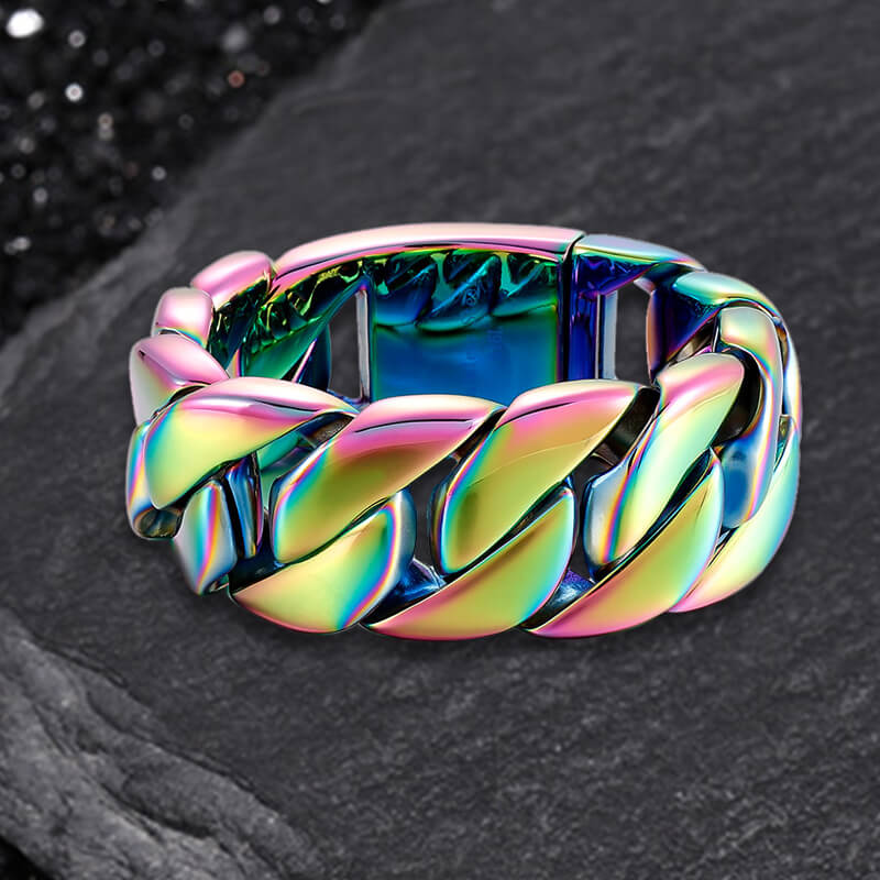 Stylish Heavy Chunky Link Chain Stainless Steel Bracelet