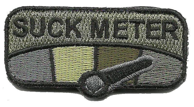 Suck Meter Tactical Patches - Die - Cut