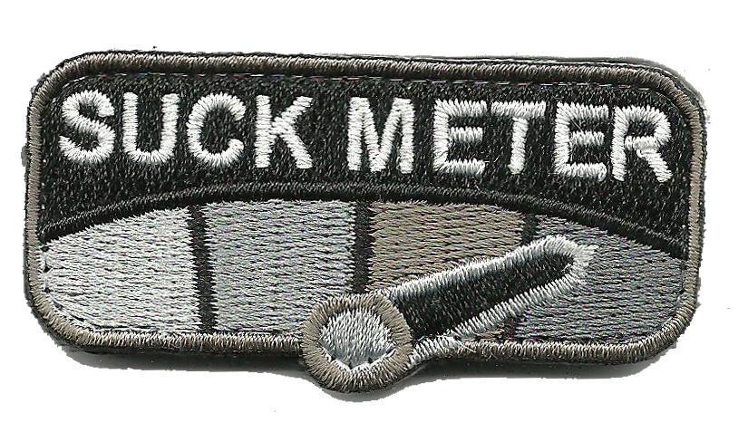 Suck Meter Tactical Patches - Die - Cut