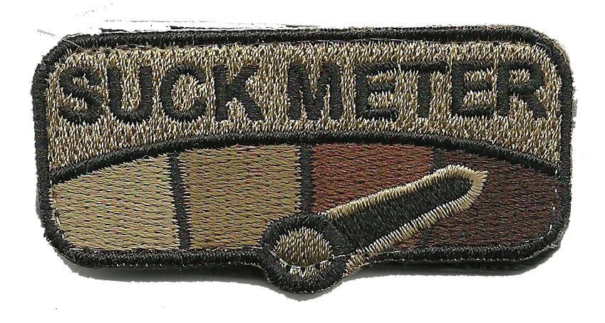 Suck Meter Tactical Patches - Die - Cut