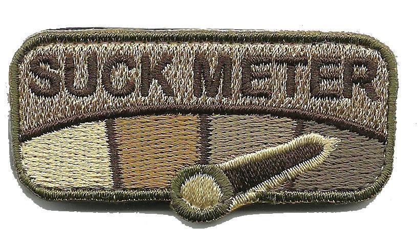 Suck Meter Tactical Patches - Die - Cut