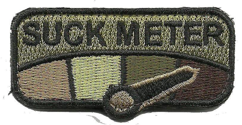 Suck Meter Tactical Patches - Die - Cut