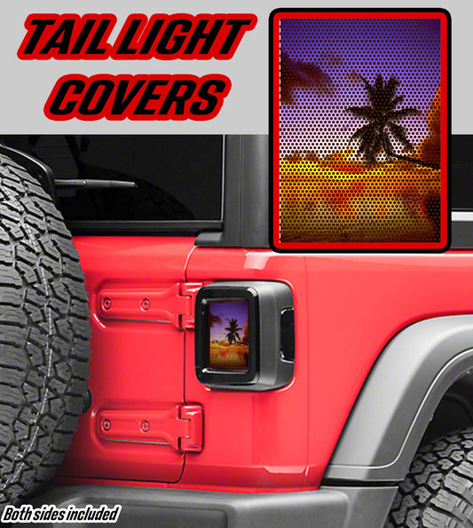 Sunset beach Taillight cover decal