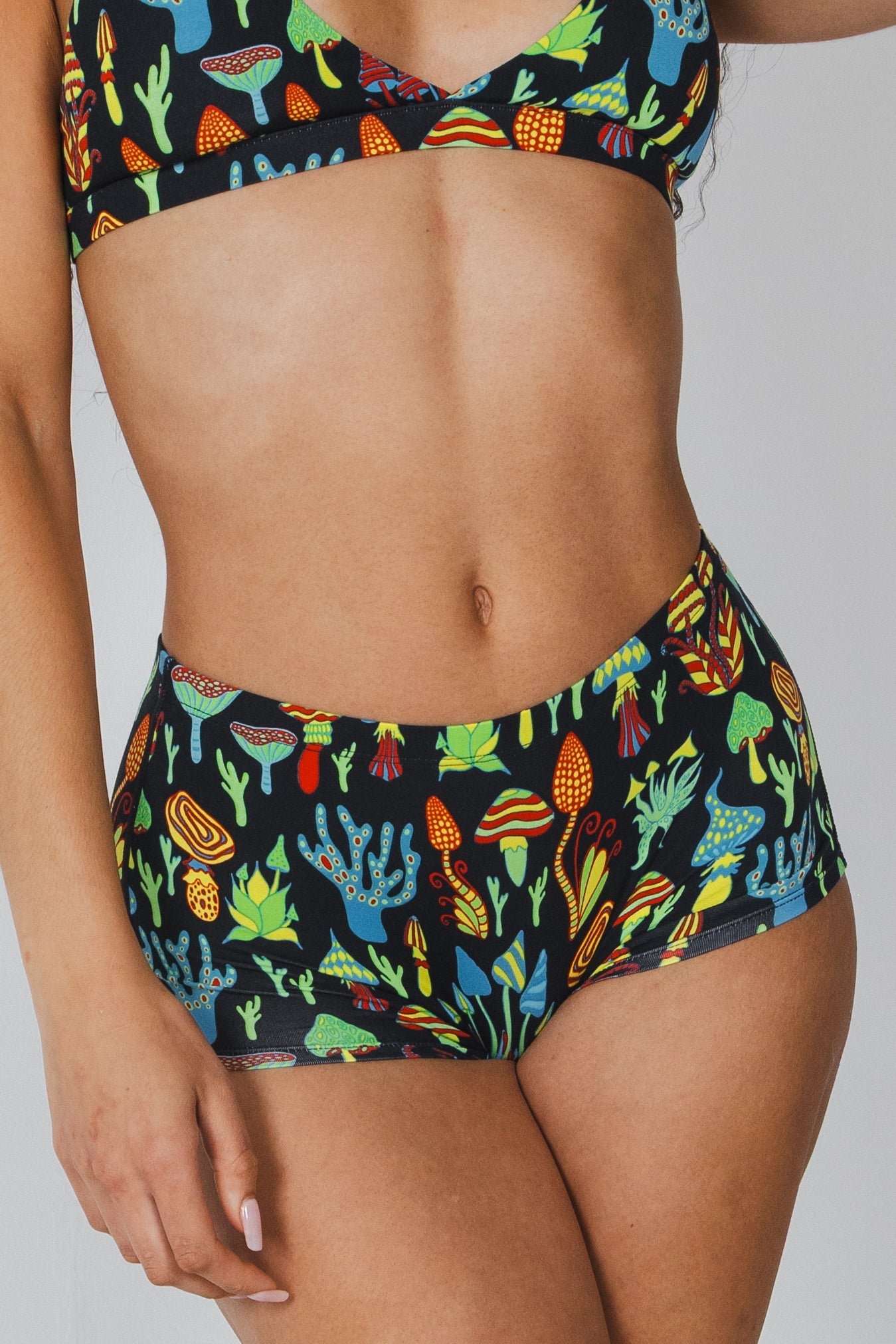The Super Shroom | Neon Mushrooms Modal Boyshort Underwear