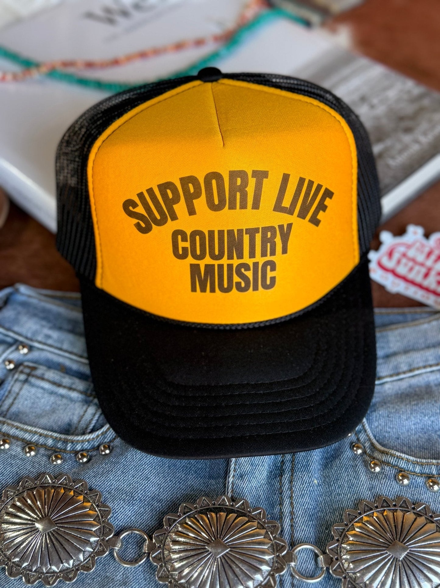 Support Live Country Music Trucker Hat