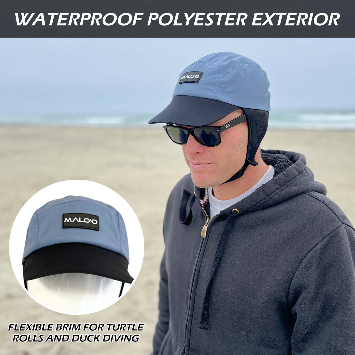 Malo'o Surf & Water Sports Hat – Sun Protection Hat for Surfing & Beach