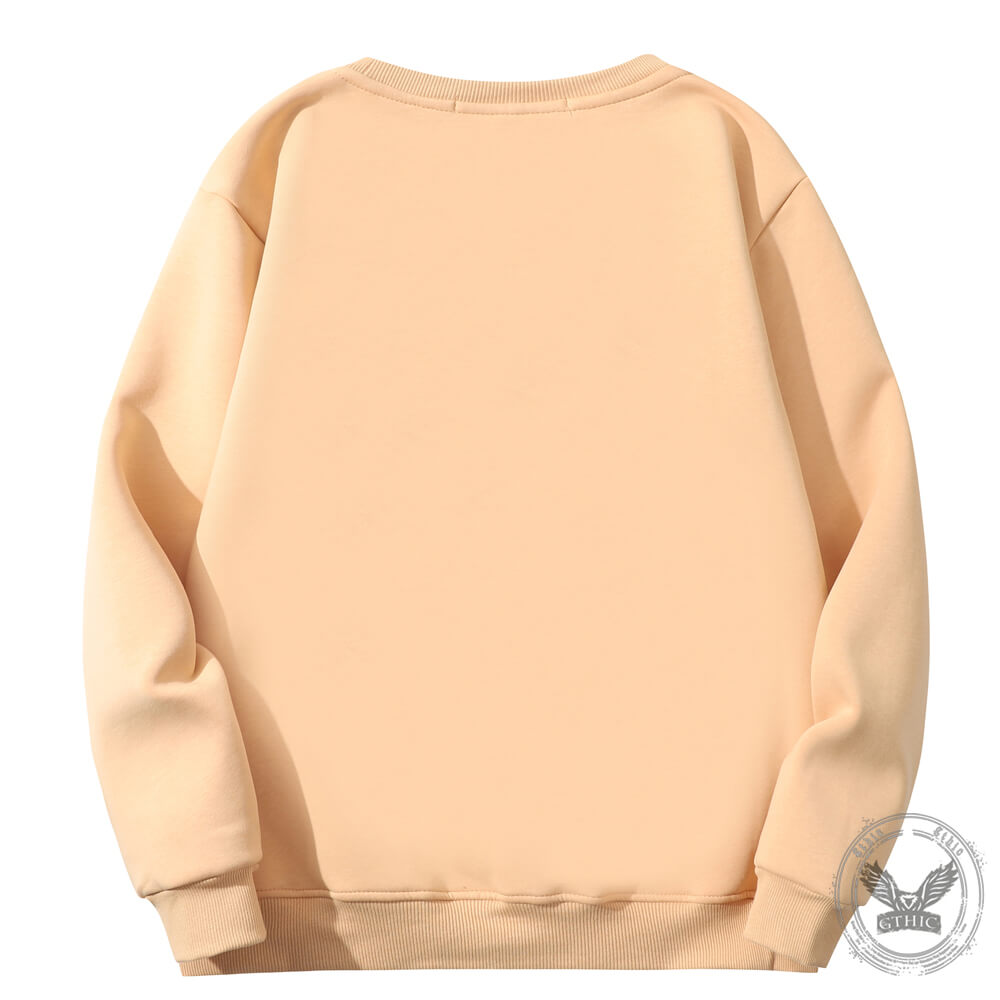 Multicolor Crows Before Bros Crew Collar Fleece Sherpa Sweatshirt