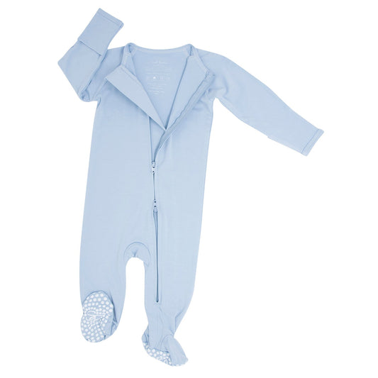 Sweet Bamboo Zipper Footie -  Dontes Blue