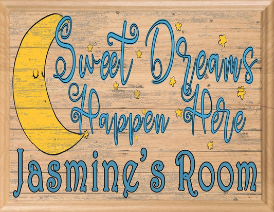 Sweet Dreams Happen Here Sign Child's Room or Nursery Decoration Sign