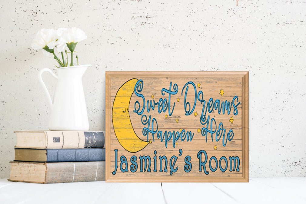 Sweet Dreams Happen Here Sign Child's Room or Nursery Decoration Sign