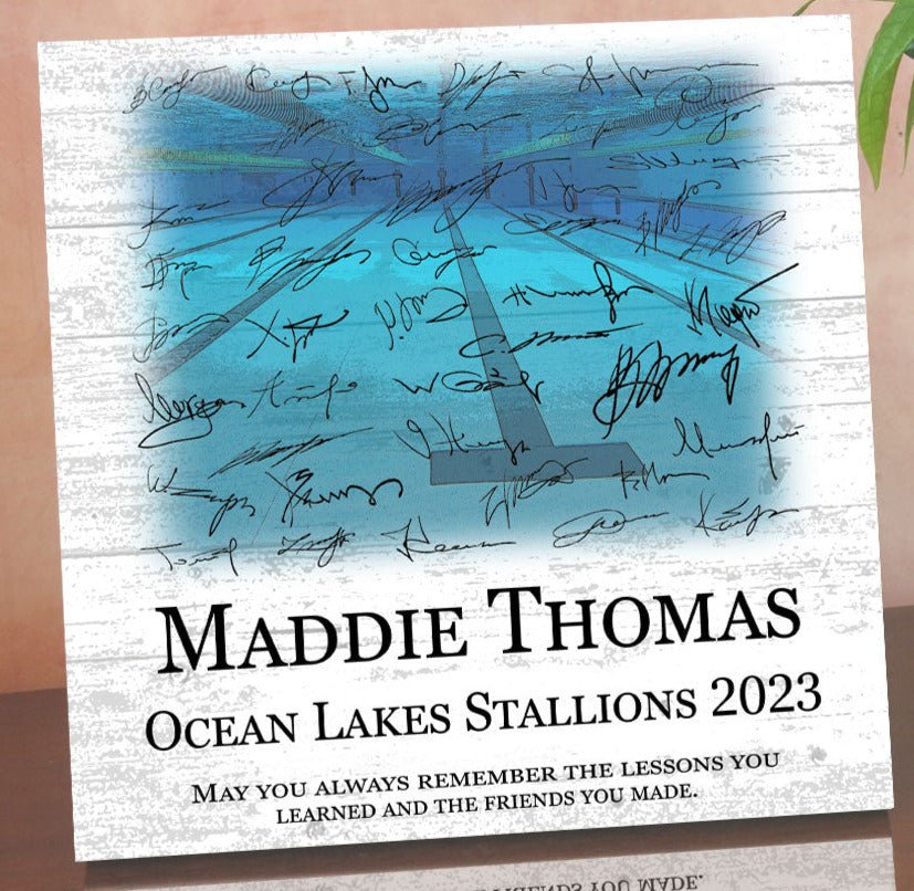 Swimming Trophy Plaque - Swim Award - for Swimmers, Senior Season Gift, MVP or Team Coaches