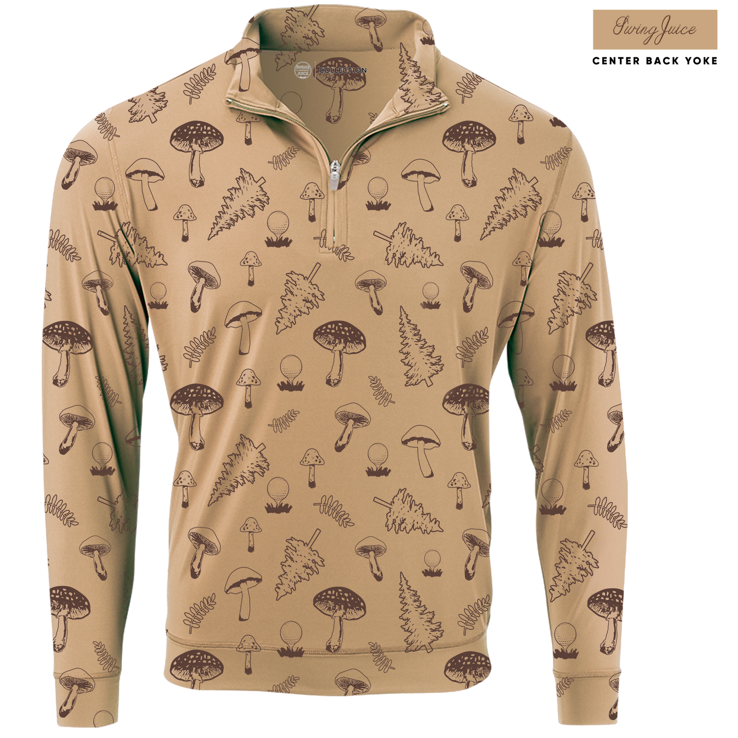 Golf Mushrooms Men's Quarter Zip - Final Sale