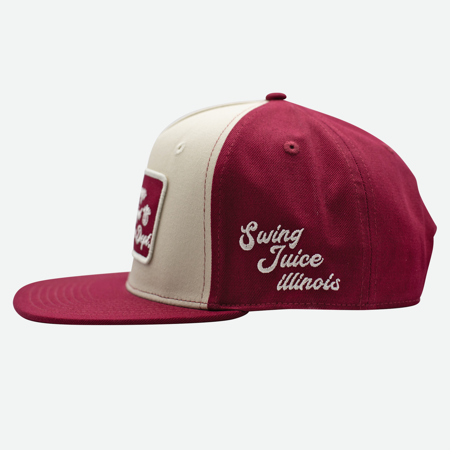Golf Chicago Muni Unisex Snapback Hat Khaki/Maroon O/S - Final Sale