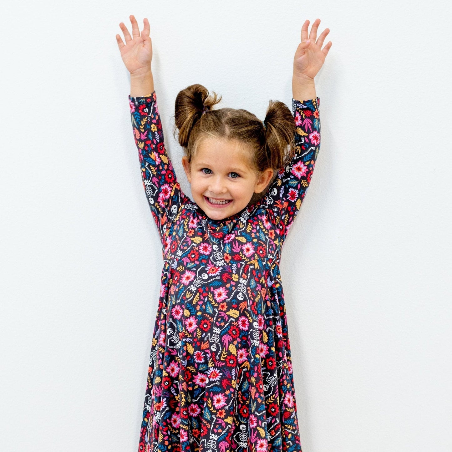 Swirly Girl Dress - Dia de los Muertos