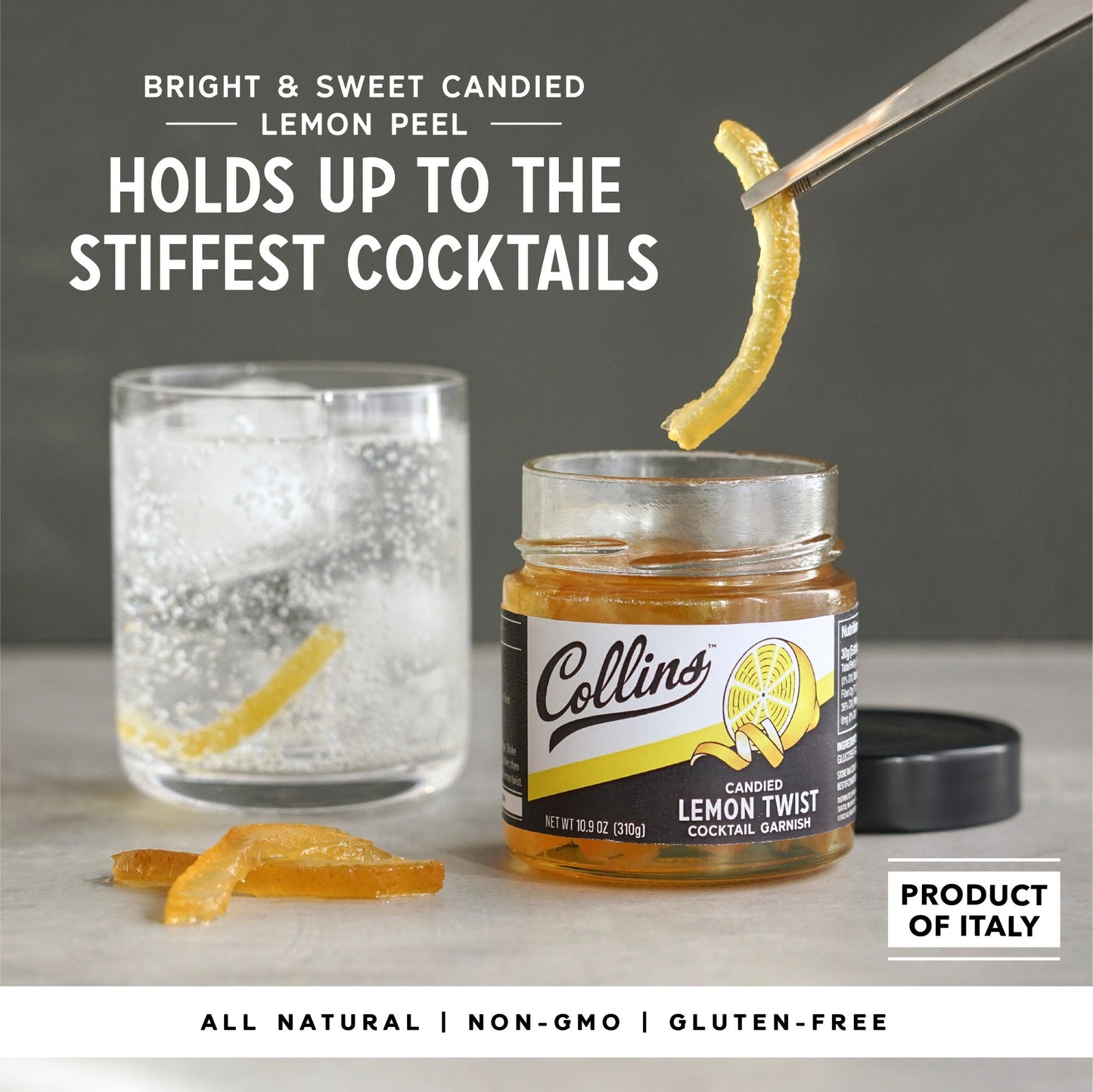 Candied Lemon Twist in Syrup 10.9 oz , Set of 6