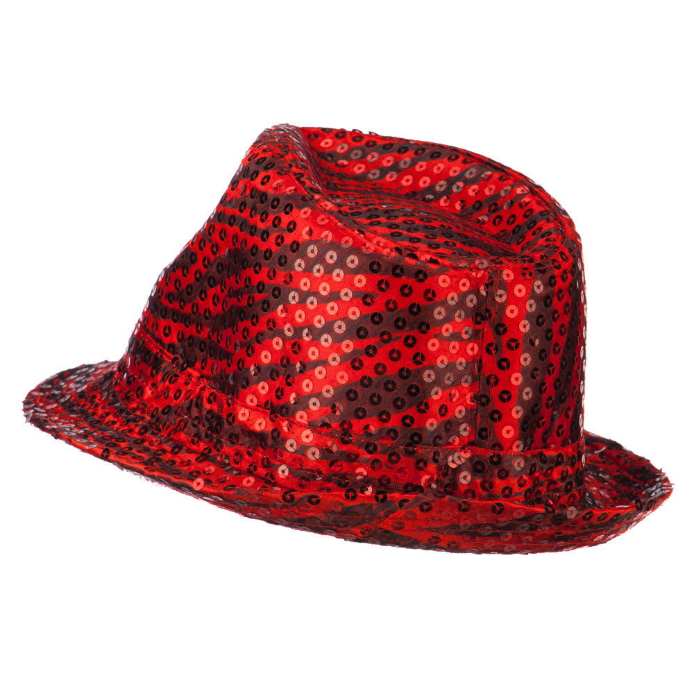 Sequin Zebra Fedora