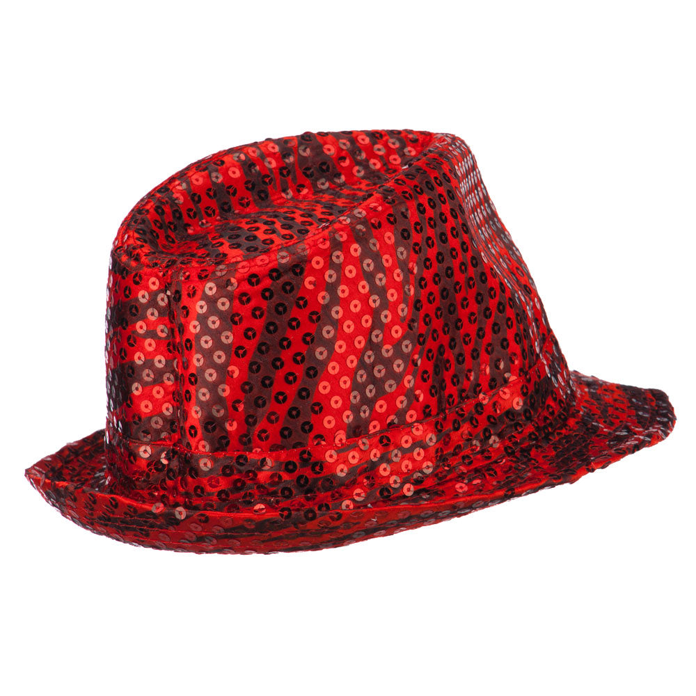 Sequin Zebra Fedora
