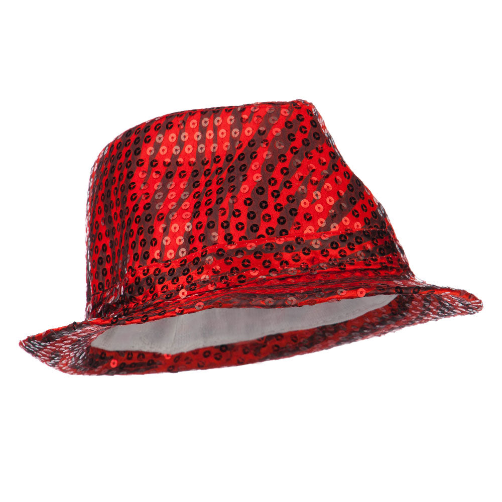 Sequin Zebra Fedora