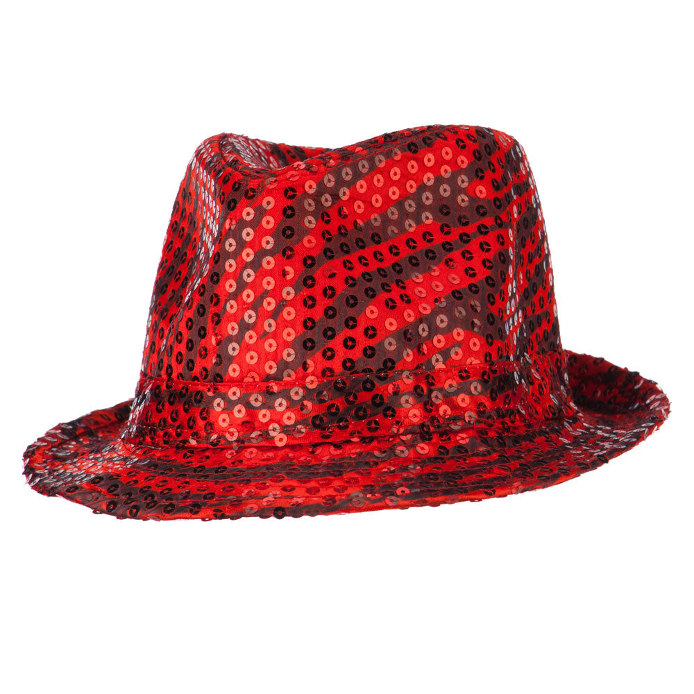 Sequin Zebra Fedora
