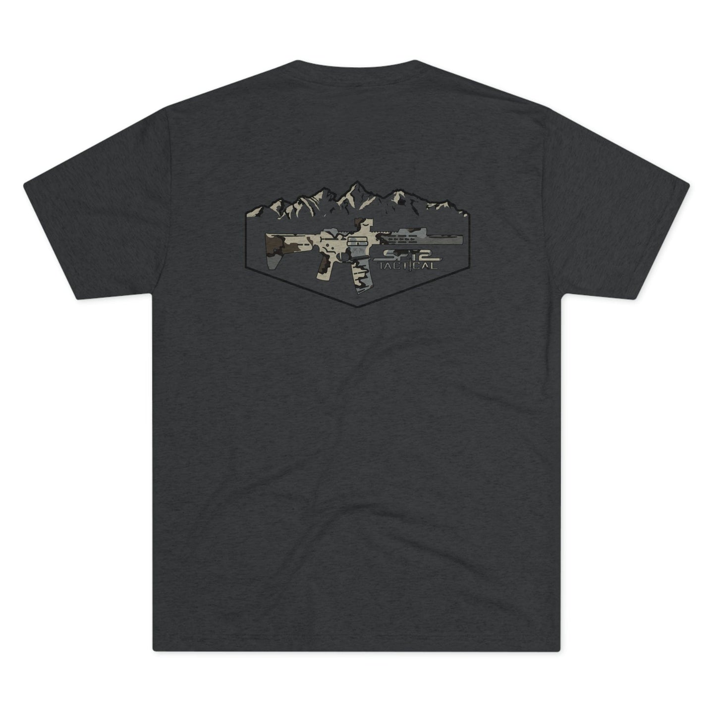 Camo Logo Mountain - Tri-Blend Crew Tee