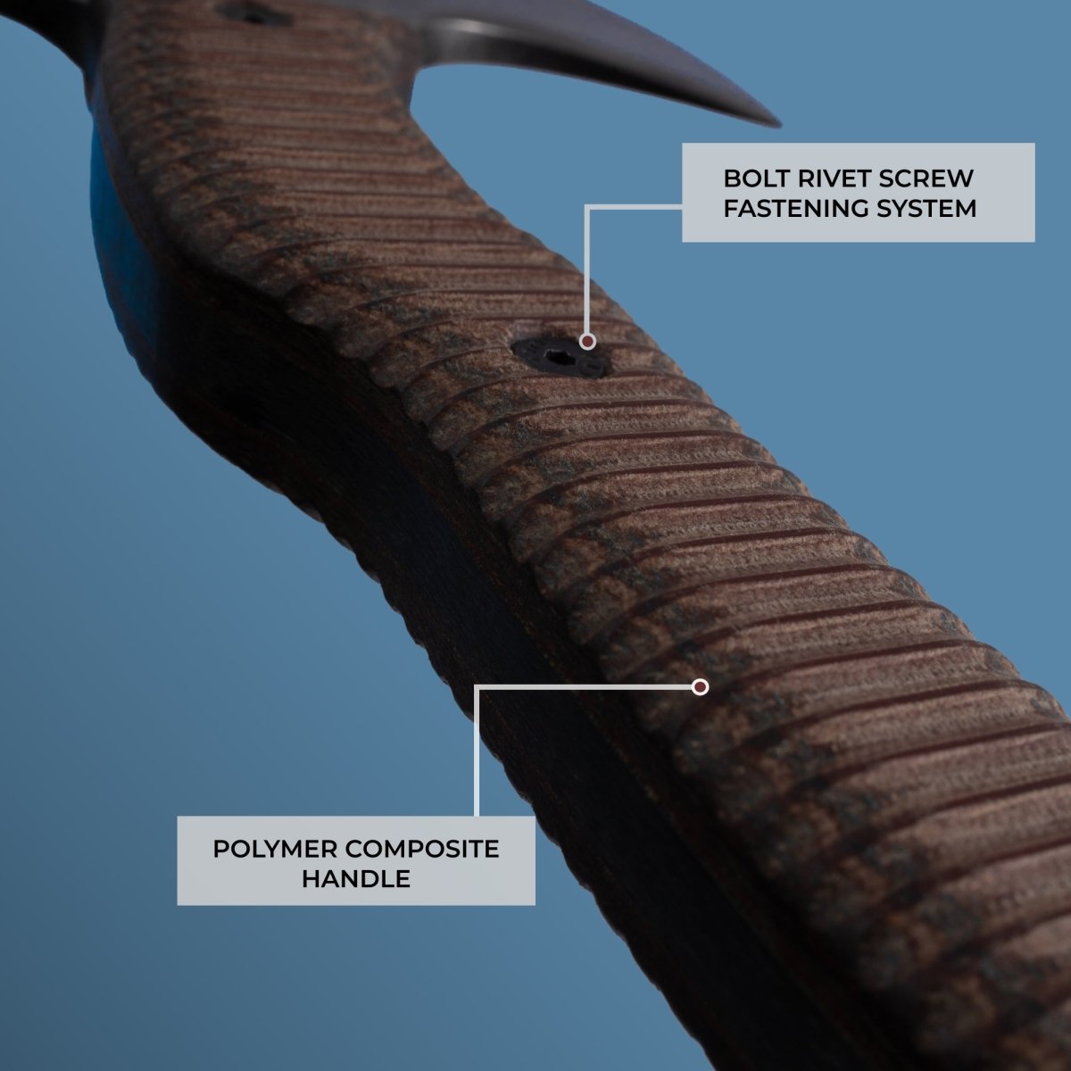 Tactical tomahawk "Wendigo" with polymer composite handle